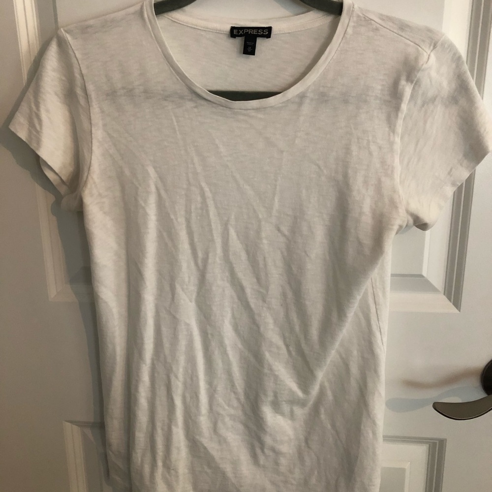 Express White Cropped Tee